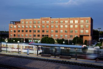 One of the Urban Land Conservancy's completed projects, the Evans Station Lofts, created 50 apartments with rents between $380 and $850. Image: Urban Land Conservancy