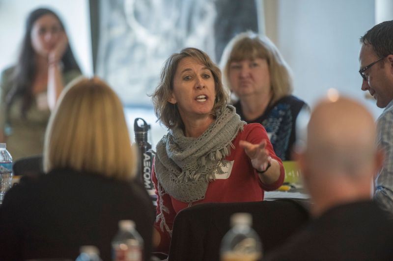 Leah Shahum, director of the Vision Zero Network, at Denver's Vision Zero Summit. Photo: Evan Semon
