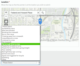 A new map-based survey to inform Denver's Vision Zero plan. Image: City and County of Denver