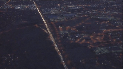 A recent backup on I-25. Image via Jayson Luber/Twitter