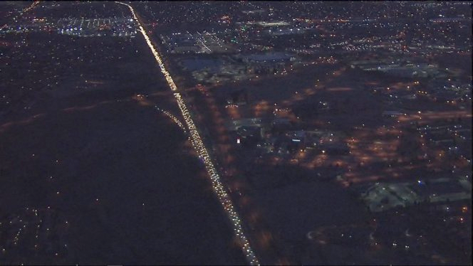 A recent backup on I-25. Image via Jayson Luber/Twitter