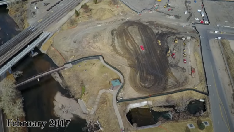 Globeville Landing Park, getting prepped to be dug up in February. Image: Ditch the Ditch