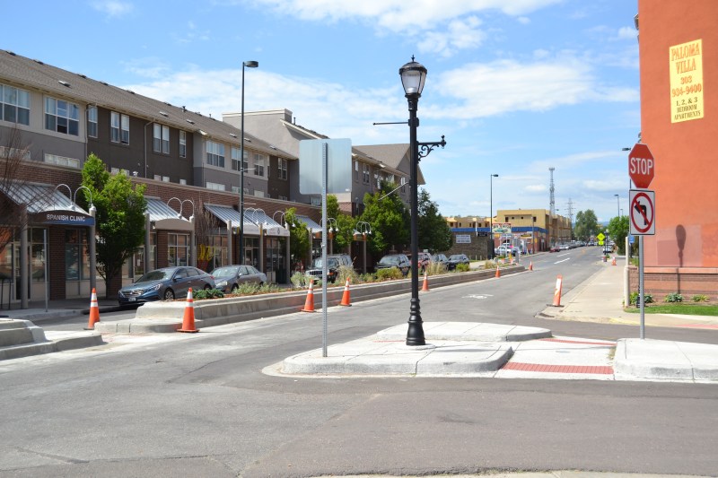 The new islands at Morrison and Raleigh in Westwood. Photo: David Sachs