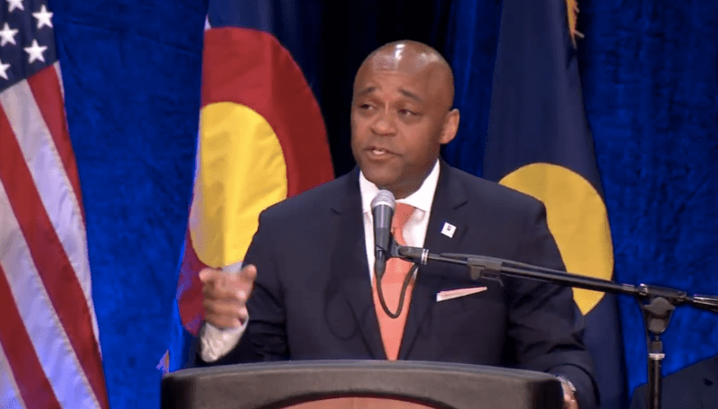 Mayor Michael Hancock at Monday's 2017 State of the City address.