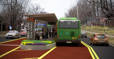 The Red Line will be a trunk route in Indianapolis's new frequent bus network. Image: IndyGo