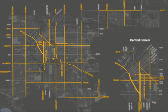 Half of all traffic deaths in Denver happen on these 27 streets, which account for just 5 percent of the city's total street mileage. Image: City and County of Denver