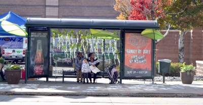 Brandy Davis waits for the 0 at Broadway and Alameda. Photo: David Sachs