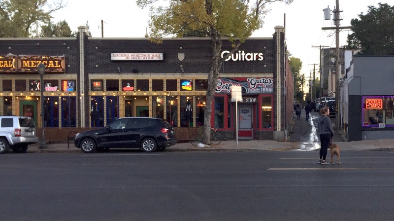 Waiting to cross on East Colfax Avenue. Photo: David Sachs
