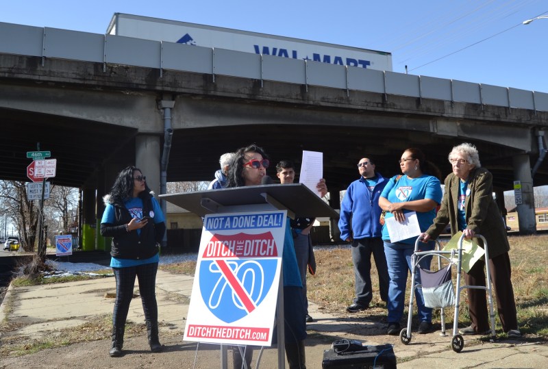 Mary Hernandez attributes her family's health problems to pollution from I-70. Photo: David Sachs