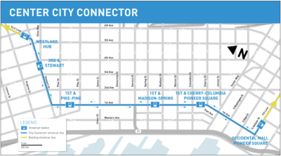 The new streetcar line would connect two other low-ridership streetcar segments. Map:  Seattle