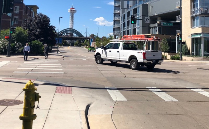 The crosswalk where Tanner Reid hit Silvia Miramontes, ending her life. Photo: David Sachs