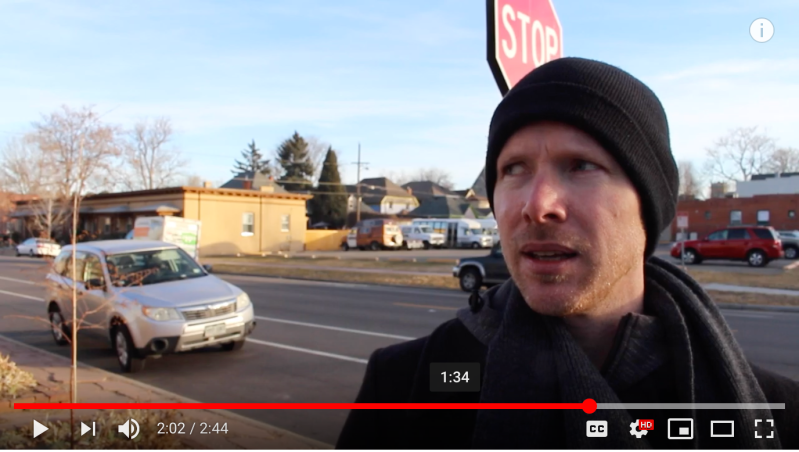 Chris Jones's expressive face helps to highlight safety problems in this screen shot from one of his videos.