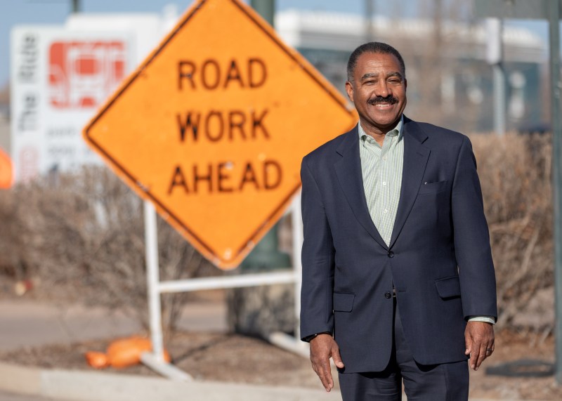 Penfield Tate III, who is running for mayor, says he would like to help improve traffic in Denver by making data around construction closures more accessible. Photo: Andy Bosselman
