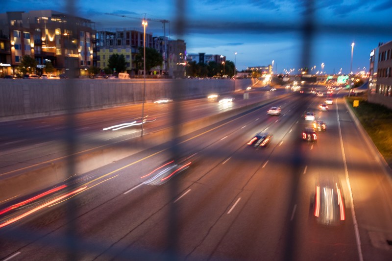 I-25 viewed from the 16th Street pedestrian bridge. Photo: Andy Bosselman