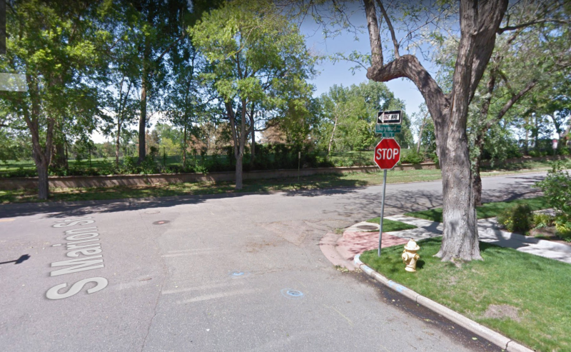 The intersection where David Anton crashed his work vehicle into a bicyclist yesterday. Image: Google Street View