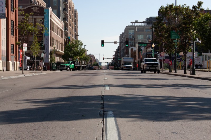Blake Street, looking north. You can see how much public right of way exists. Photo: Rob Toftness