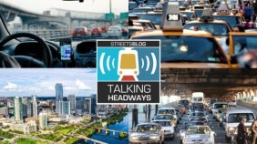 Talking Headways logo with photos of Austin skyline and traffic